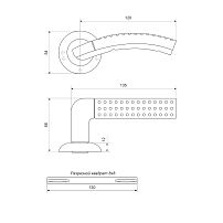 СТАНДАРТ 26 SN/CP мат.никель/хром квадрат 130мм (B2B) Комплект ручек (40)