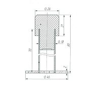Зенит упор дверной УД-02 INOX (100,10)