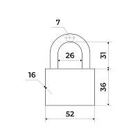 СТАНДАРТ HDS-360 d=7 ЕВРОПАКЕТ Замок навесной (72,12) СТАНДАРТ HDS-360 d=7 ЕВРОПАКЕТ Замок навесной (72,12)