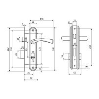 БУЛАТ ЗВ4-1.03.07 НОМОС титан  5 перф.кл. Замок врезной с/руч (12)