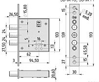 Крит ЗВ-А10-4Л Бульдорс сувальд. 4 кл. б/о БЕЗ УПАК. арт.03167 Замок врезной тяж. (10)