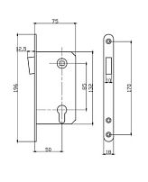 RENZ Magn 85 С хром блест. без ЦМ Замок врезной магнитный б/руч (60)