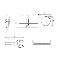АЛЛЮР HD FG 70-5К CP (30x40G) хром перф.кл/верт Цилиндровый механизм (50,10) АЛЛЮР HD FG 70-5К CP (30x40G) хром перф.кл/верт Цилиндровый механизм (50,10)
