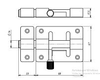 Засов Симеко ЗЩ 032 медь круглый (50) Засов Симеко ЗЩ 032 медь круглый (50)
