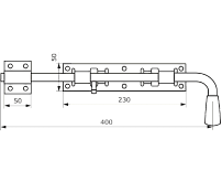 Засов Домарт гаражный ЗГ-400 мод.2 б/п d=16мм (5) Засов Домарт гаражный ЗГ-400 мод.2 б/п d=16мм (5)