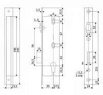 Гардиан PROFI 35.11Р.24 б/о без ц/м с/ролик.ЗЩ Замок врезной б/руч (15)