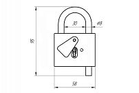 Д-град Зенит ВС-5 контр d8мм Замок навесной (100)