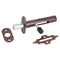С-Пб Засов врезной с круг.ригелем медь (40) С-Пб Засов врезной с круг.ригелем медь (40)