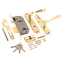 АЛЛЮР 127/1 GP латунь Замок врезной с/руч  (12) АЛЛЮР 127/1 GP латунь Замок врезной с/руч  (12)