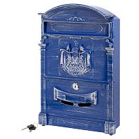 Ящик почтовый АЛЛЮР №4010В антик синий (5) Ящик почтовый АЛЛЮР №4010В антик синий (5)