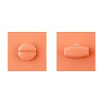 Сантехническая завертка к ручкам АЛЛЮР АРТ КОЛОР BK-S2 LC(C6230) светло-коралловый (50,5)