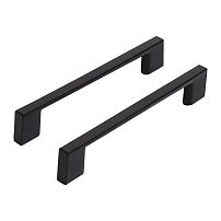 StahlBuro A302-128 2шт., BL матовый черный. Ручка-скоба мебельная (15, 150)