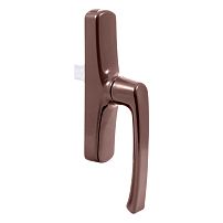 БУЛАТ РО-02А.8017 коричн, 1 ригель, ручка оконная для ал.профиля с европазом,(АРР-02/7CP/42)(8,32)