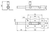 Засов Симеко ЗЩ 061 цинк 100 мм (50)