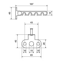 Ограничитель открывания окна L-105 мм белый Упакованный (50) Ограничитель открывания окна L-105 мм белый Упакованный (50)