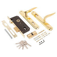 АЛЛЮР 0205 GP латунь Замок врезной с/руч  (10)