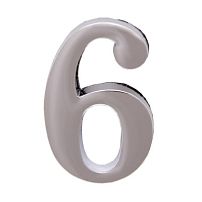 Цифра дверная АЛЛЮР "6" на клеевой основе хром (600,20) Цифра дверная АЛЛЮР "6" на клеевой основе хром (600,20)