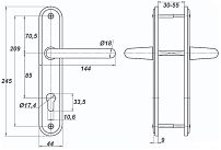 Балашиха НР 0702 для замков ЗВ4 703 /ЗВ4 713 черный Комплект ручек (10)