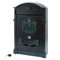 Ящик почтовый АЛЛЮР №4010В зелёная патина (5) Ящик почтовый АЛЛЮР №4010В зелёная патина (5)