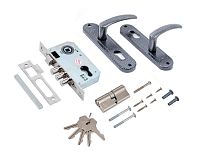 Д-град Зенит ЗВ7-60.1-02 серебро Замок врезной с/руч (15) 