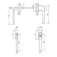 Ручка балконная с кл.+ кнопка тем.короч. двухстор.узкая/обычная, алюм. BHS 02 (01) 8019 (40,10) Ручка балконная с кл.+ кнопка тем.короч. двухстор.узкая/обычная, алюм. BHS 02 (01) 8019 (40,10)