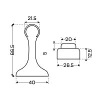 СТАНДАРТ 102 SN прямой мат.никель магнитный ограничитель ЕВРОПАКЕТ (180,45) СТАНДАРТ 102 SN прямой мат.никель магнитный ограничитель ЕВРОПАКЕТ (180,45)