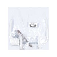 Ручка балконная с кл.+ кнопка белая двухстор.узкая/обычная, алюмин. NOVOLINE OPTIMA  9016 белая (40)