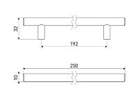 Soller ручка мебельная 8926-192 сатин d-10 мм Ручка-скоба (100,25)