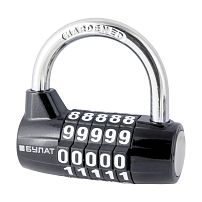 БУЛАТ ВС 655 кодовый черный d=7мм Замок навесной (48,6)