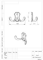 Кунгур №16 пол.медь Крючок-вешалка (50,10!!!)