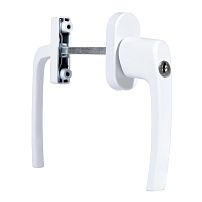 Ручка балкон.с кл.+ кнопка белая двухстор.узкая/обычная,NOVOLINE OPTIMA (Новолайн оптима) белая(40)