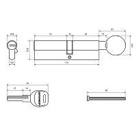 АЛЛЮР HD FG 110-5К CP[45Gх10х55](60x50G) хром перф.кл БЛИСТЕР Цилиндровый механизм (60,50,10)