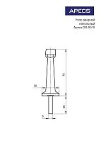 Апекс DS-0015-NIS мат.никель ограничитель дверной прямой (300,10)