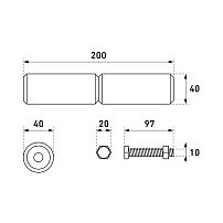 Киров Секрет 40х200 РЕГУЛИРУЕМАЯ с болтом с запрес.шар. Шарнир-петля под сварку (4)