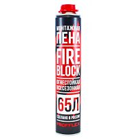 Пена противопожарная PROFFLEX FIRE BLOCK (файер блок) всесезонная 850 мл (65л) арт.00225 (12)