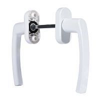 Ручка балконная белая симметричная (двухстор.) FORWIN BHS 04 RAL 9016 Комплект ручек (40)