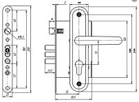 Д-град Зенит ЗВ4.009/17 хром м/о 55 мм 4кл. Замок врезной с/руч. (10) 