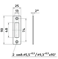 Ответная планка Балашиха ЗВ8 52.002 для ЗВ 8 852.0.0