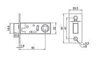 RENZ  Magn 5-50 White белый Защелка магнитная (80,20)