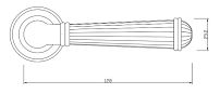 RENZ DH 625-16 W/GP Новара белый/латунь блест. Комплект ручек (20)