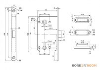 Рязань ЗЩДМ-96 с фикс. хром 81857 м/о 96 мм (аналог AGB) Защелка (30)