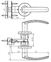 Д-град Зенит ЗЩ2.07 сереб Защелка дверная (30)