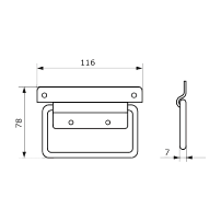 Домарт Ручка откидная для погреба (хром) (50) Домарт Ручка откидная для погреба (хром) (50)