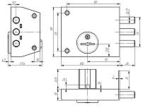 Д-град Зенит ЗН4-1 бронза Замок накладной  (20)
