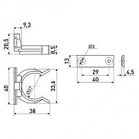 Soller клипса+подклипсник для опоры 95-130 черная (500,100,20!!!)  Soller клипса+подклипсник для опоры 95-130 черная (500,100,20!!!)