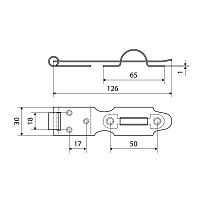 Накладка дверная НД-1 (L-125мм) цинк Упакованная (100) Накладка дверная НД-1 (L-125мм) цинк Упакованная (100)