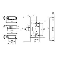 АЛЛЮР АРТ L7050-MS W матовый белый магнитная без ручек с фиксатором Защёлка (40)