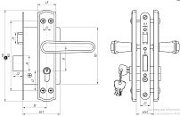 Омега Д-град ЗВ4.3-03-01 бронза м/о 55 Замок врезной цилиндровый с/руч (10)