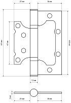 СТАНДАРТ 100x75х2мм 2BB AB КОРОБКА 2мм бронза Петля накладная без врезки 2 шт (50) СТАНДАРТ 100x75х2мм 2BB AB КОРОБКА 2мм бронза Петля накладная без врезки 2 шт (50)