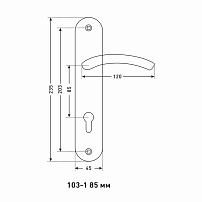 АЛЛЮР 132-1 85 мм AB ст.бронза Комплект ручек (20)